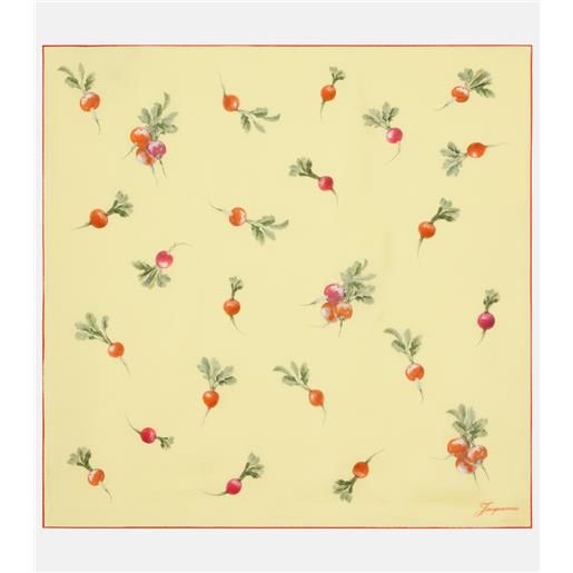 Jacquemus sciarpa raddish in seta con stampa
