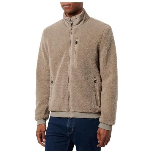 Geox m-felpa teddy zip, fallen rock, l uomo