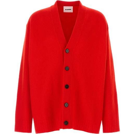 Jil Sander cardigan con bottoni - rosso