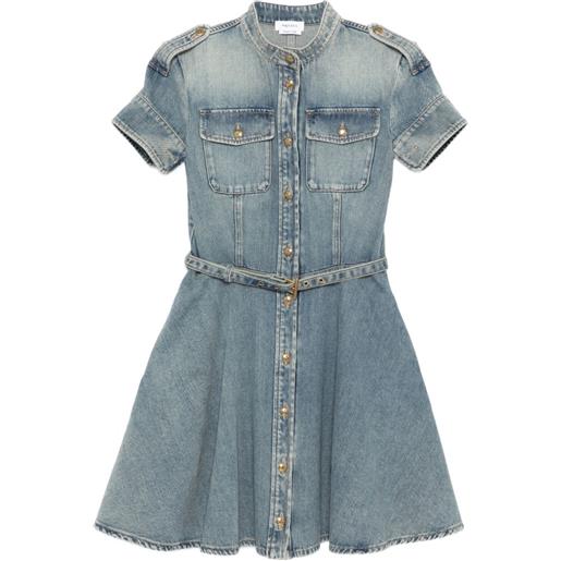 Alexander McQueen abito corto denim - blu