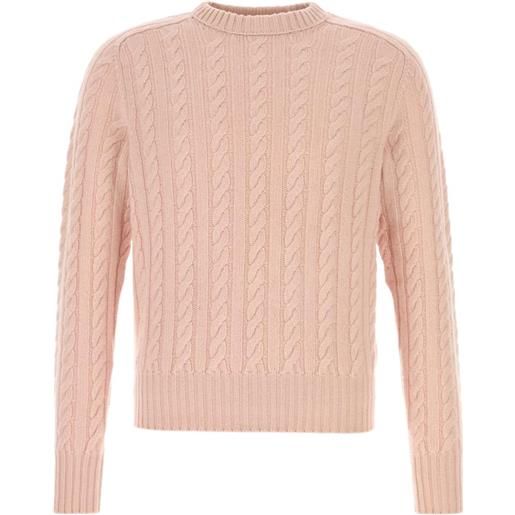 Prada maglione con lavorazione intrecciata - rosa