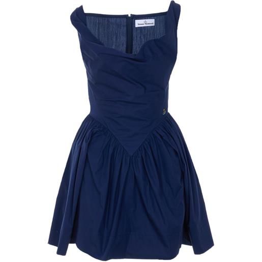 Vivienne Westwood abito corto con ricamo - blu