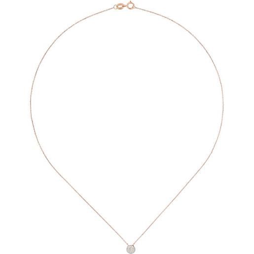 Collana Lunga Donna Rebecca In Bronzo Bagnato Oro Rosa Con Pietra Idrotermale Bianca - Gioiello Elegante, Regalo Con Sacchetto Incluso - 3