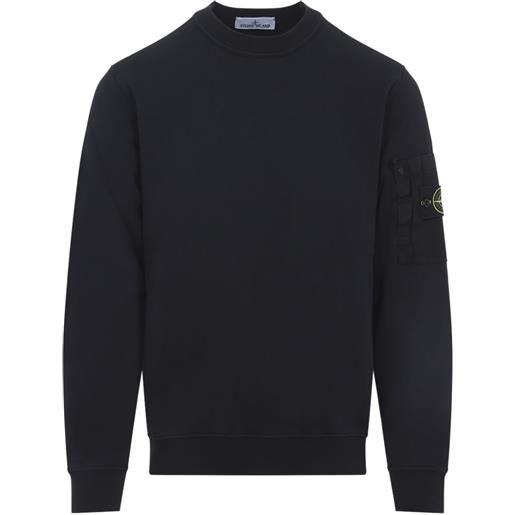 Stone Island felpa con applicazione compass - nero