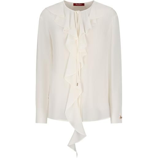 Max Mara blusa con ruches - toni neutri