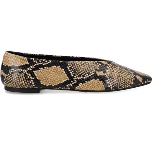 Aeyde ballerine con stampa animalier - marrone