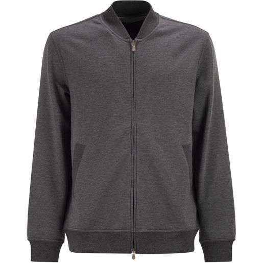 Brunello Cucinelli cardigan con tasche laterali - grigio