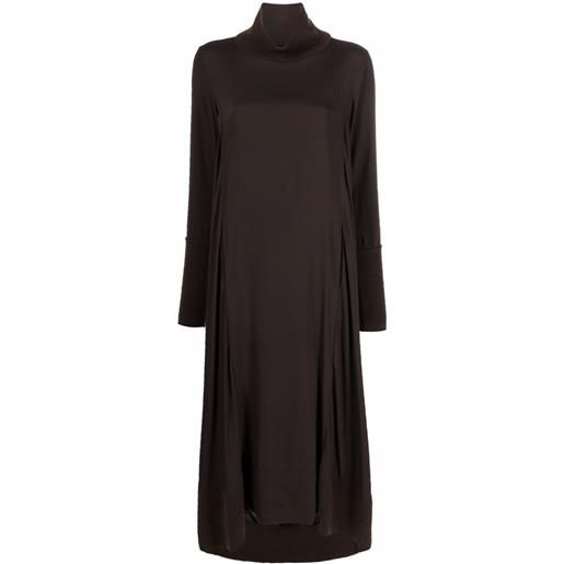 Kristensen Du Nord abito midi drappeggiato - marrone