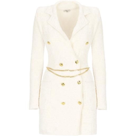 Elisabetta Franchi abito corto doppiopetto - toni neutri