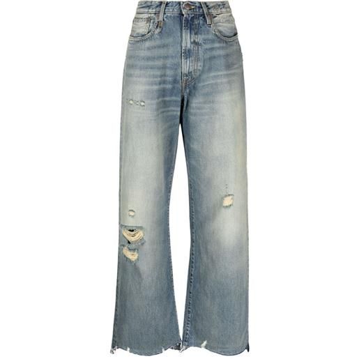 R13 jeans wayne a gamba ampia - blu