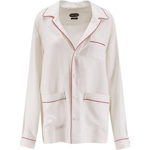 TOM FORD camicia in seta - bianco