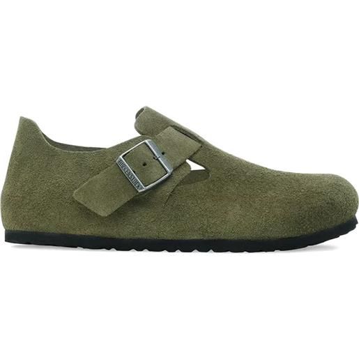 Birkenstock stringate london in pelle scamosciata - verde