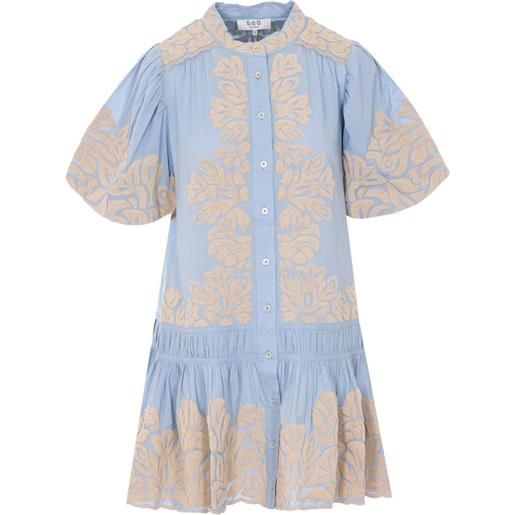 Sea abito corto alexandra con ricamo - blu