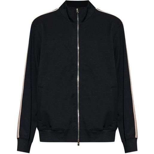 Paul Smith felpa a righe con zip - nero