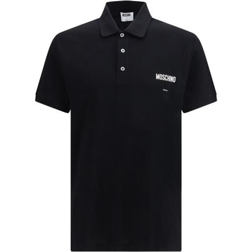 Moschino polo con logo - nero