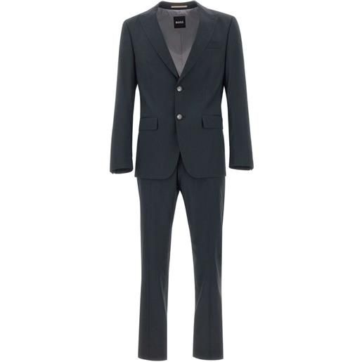 BOSS completo due pezzi slim in misto lana - verde