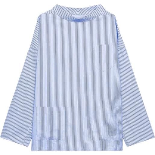 Prada t-shirt a righe con tasca - blu