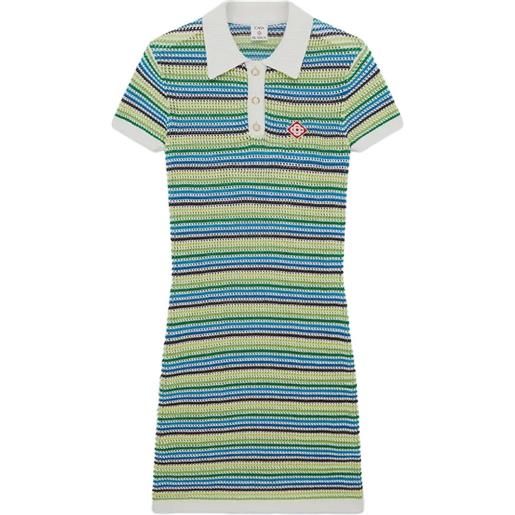 Casablanca abito corto a righe - verde