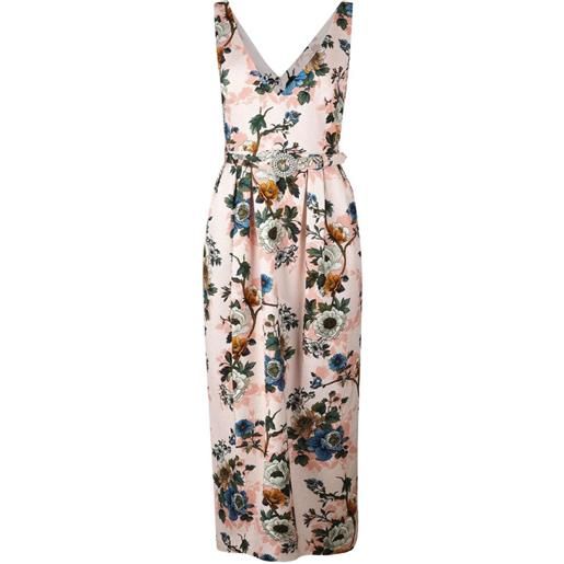 Borgo De Nor abito midi a fiori jules - rosa