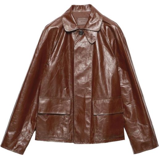 Prada giacca con applicazione - marrone