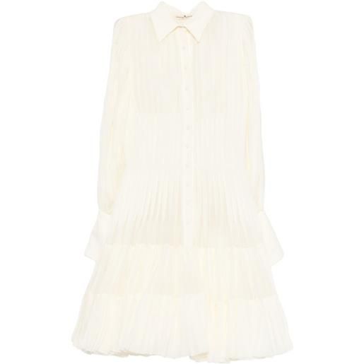 Ermanno Scervino abito corto plissettato - toni neutri