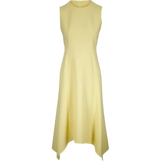 Akris abito svasato smanicato - giallo