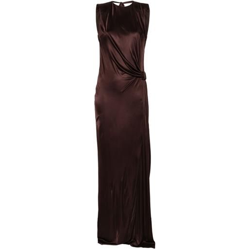 Elisabetta Franchi abito lungo con scollatura posteriore - marrone