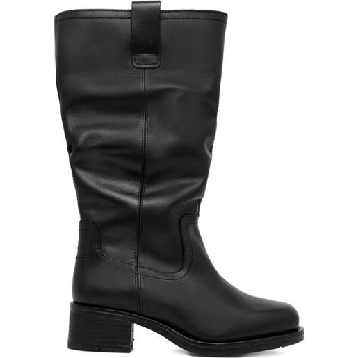 Fly London stivali con tacco largo - nero