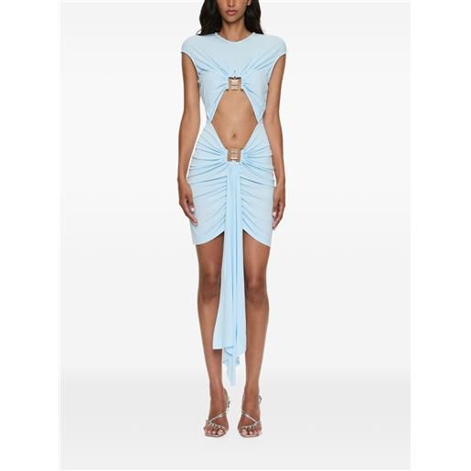Christopher Esber abito con cut-out e decorazione con quarzo - blu