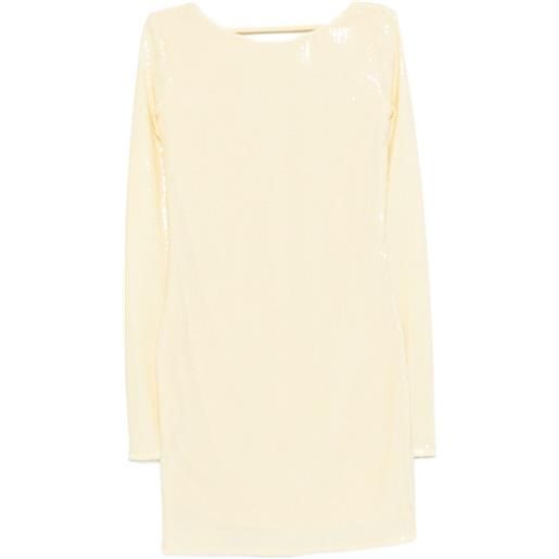 Patrizia Pepe abito corto con paillettes - giallo