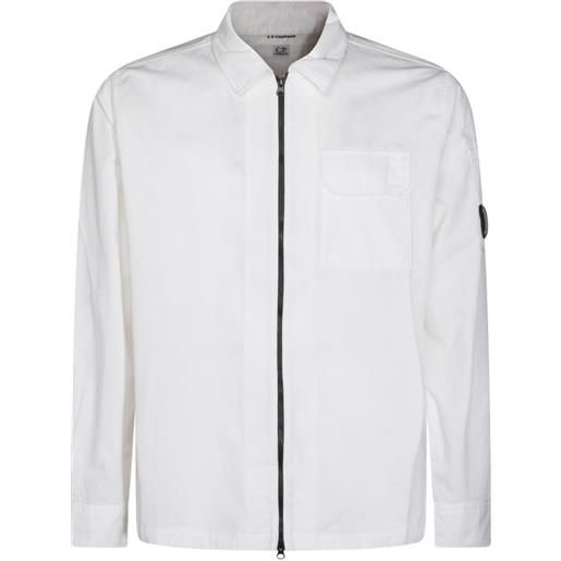 C.P. Company camicia con zip - bianco