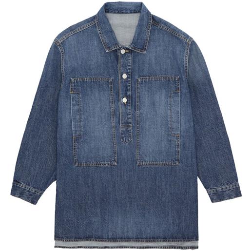 Fortela abito corto fuegodress denim - blu