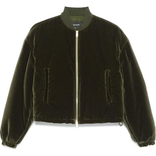 Fabiana Filippi bomber in velluto - verde
