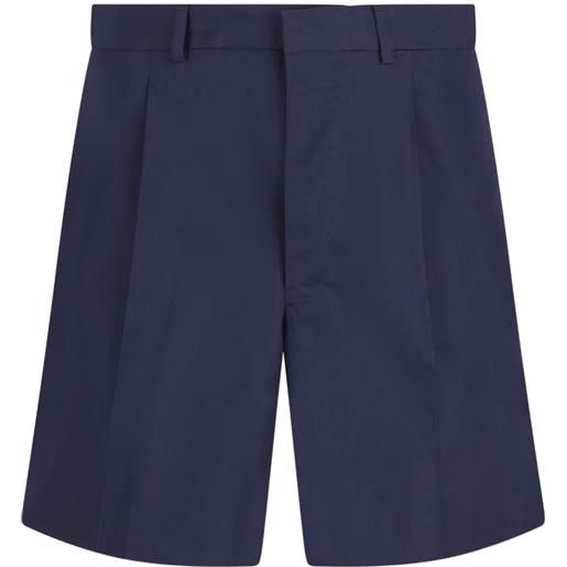 Prada pantaloni crop con pieghe - blu