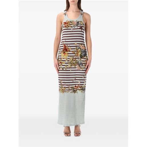 Jean Paul Gaultier abito a righe - toni neutri