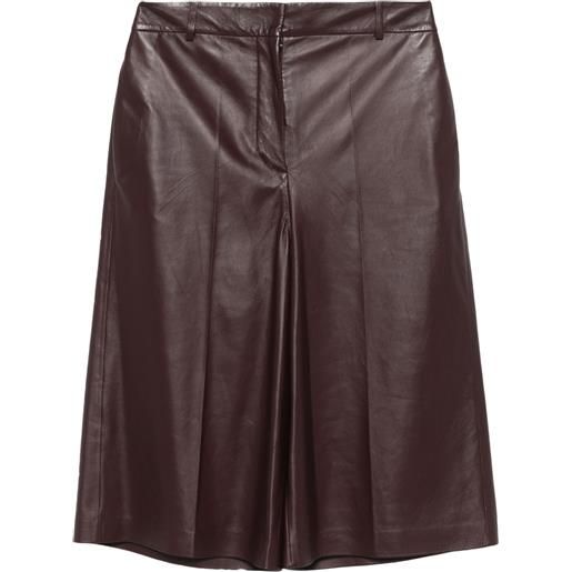 Fabiana Filippi shorts in pelle - rosso