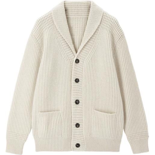 Fortela cardigan chad con scollo a scialle - toni neutri