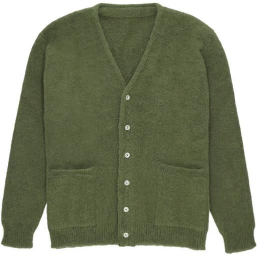 Fortela cardigan teddy con tasche - verde