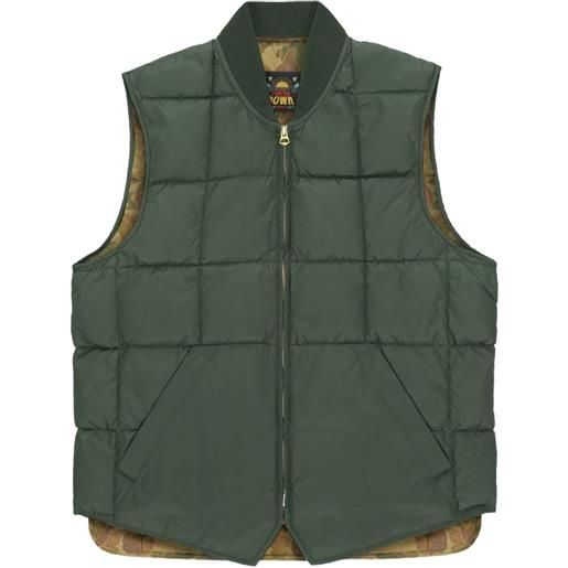 Fortela gilet imbottito con stampa camouflage - verde