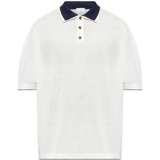 Eleventy polo con bottoni - bianco