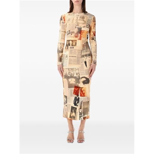 Jean Paul Gaultier abito midi - toni neutri