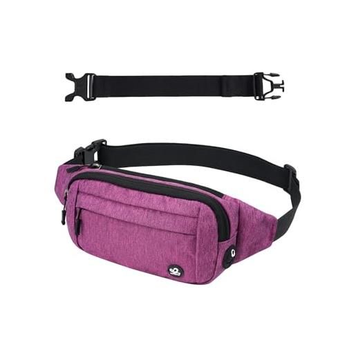Cintura Da Corsa Sottile Uomo Donna - Marsupio Elasticizzato Impermeabile Per Jogging Con Tasca Portachiavi E Strisce Riflettenti, Grigio