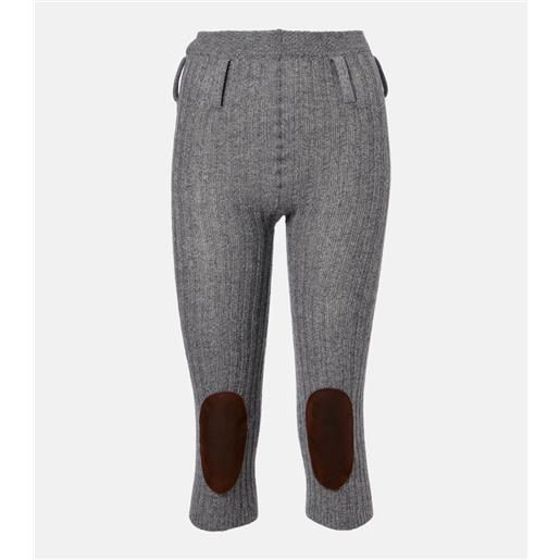 Prada pantaloni capri in lana e cashmere