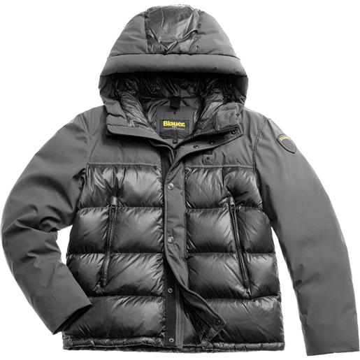 BLAUER piumino con cappuccio bimateriale brook