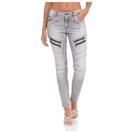 Cipo & Baxx jeans da donna, 501-grigio, 26w x 34l