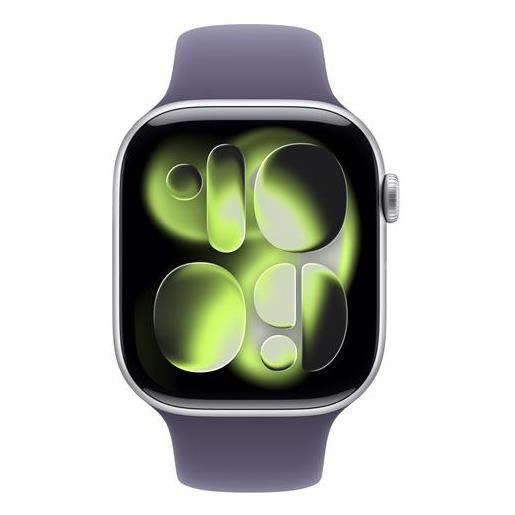 Apple watch series 11 gps 46 mm in alluminio cinturino sport viola nebbia - m/l -meva4ql/a