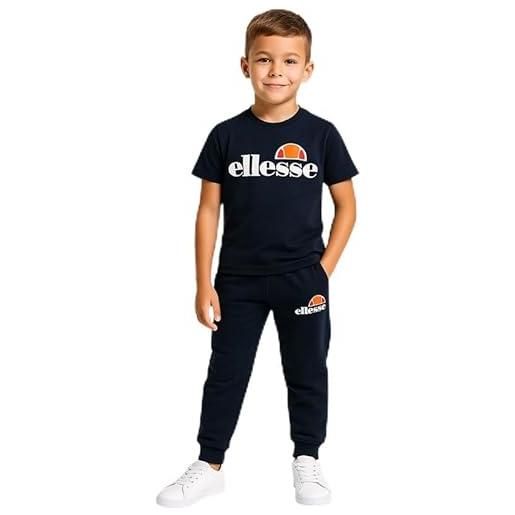 Disney ellesse, set bambini 3 pezzi, 2 magliette e 1 pantaloni, (1 a 8 anni), misto, ragazzo, ragazza, bambino, maglietta, giacca, felpa, maglione, shirt, pantaloncini, pantaloni, short, sj00300 s1-6/7