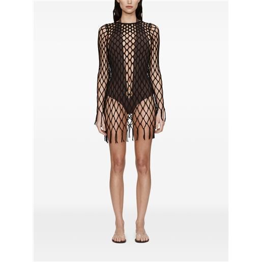 Christopher Esber abito midi in rete - marrone