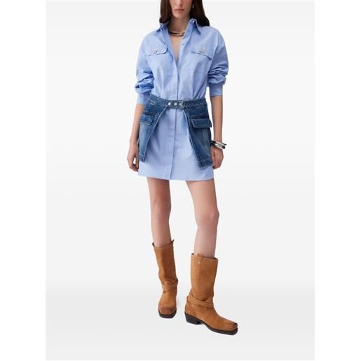 LIU JO chemisier corto con bottoni - blu