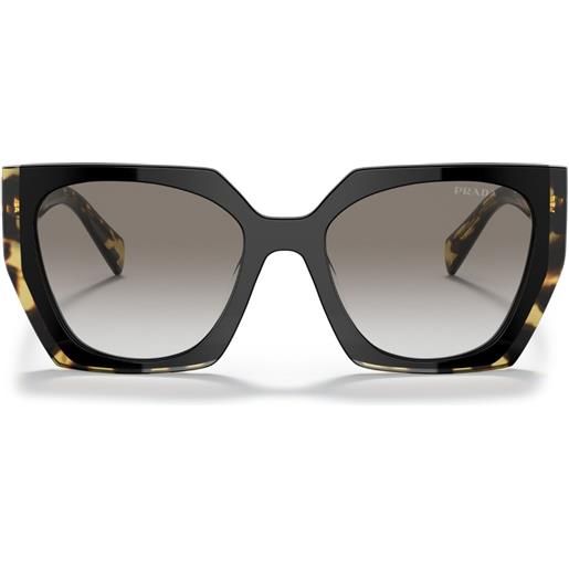 Prada Eyewear occhiali da sole con effetto tartarugato - nero
